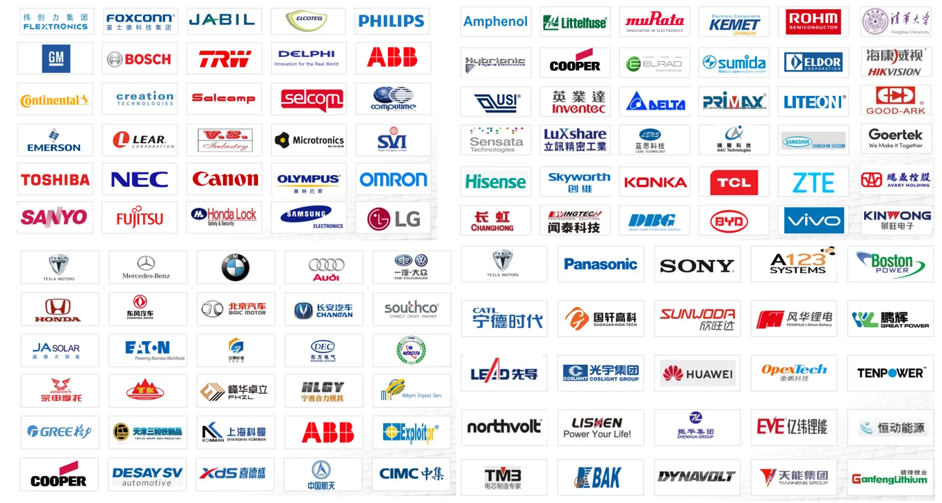 Base instalada: lista parcial de clientes de equipamentos de raios X Unicomp, fabricante do contador de componentes CX7000L