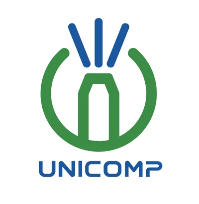 Logo Unicomp, fabricante do contador de componentes por raios X CX7000L