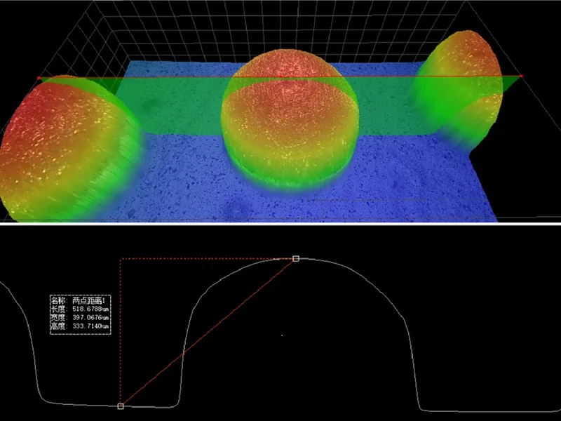 Medição 3D de altura de esfera de solda para inspeção e controle de qualidade de PCI