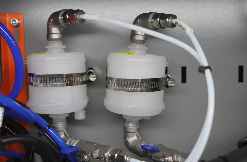 Ultra-i2, problemas resolvidos: filtros de fluxo instalados antes do bico Drop-Jet